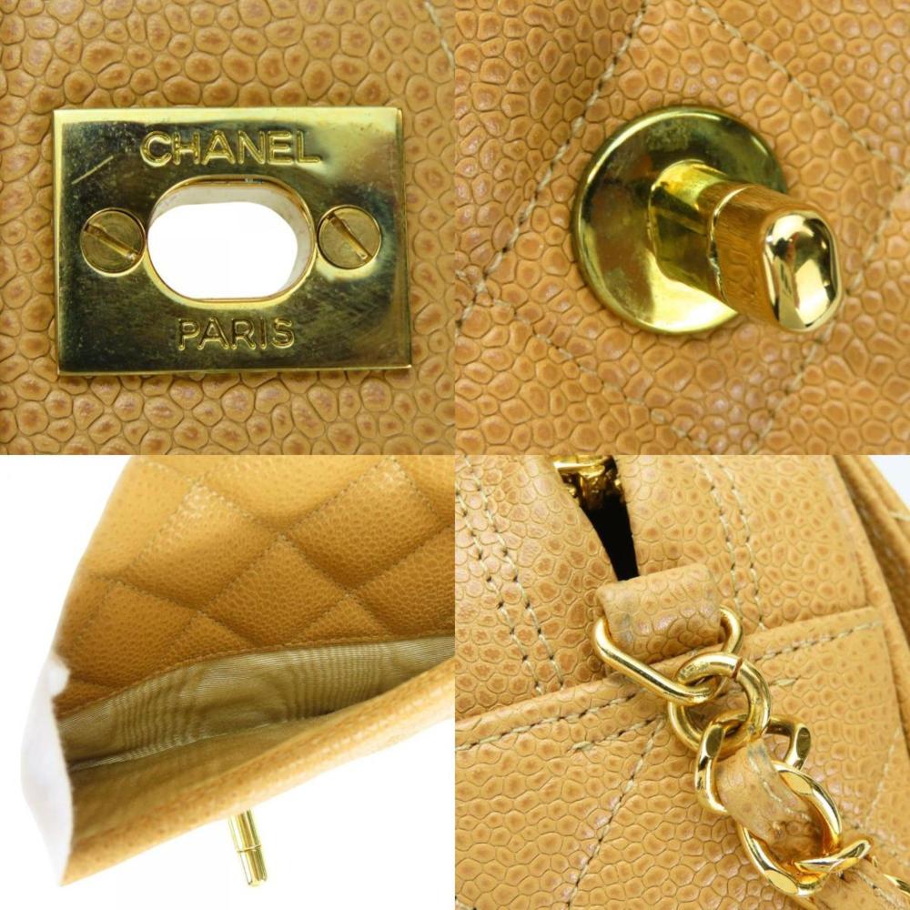 Beige Fabric Chanel Shoulder Bag