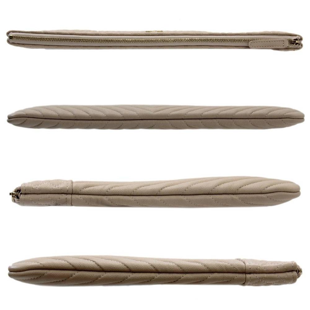 Beige Fabric Chanel Travel Bag