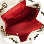 Beige Fabric Chanel Backpack