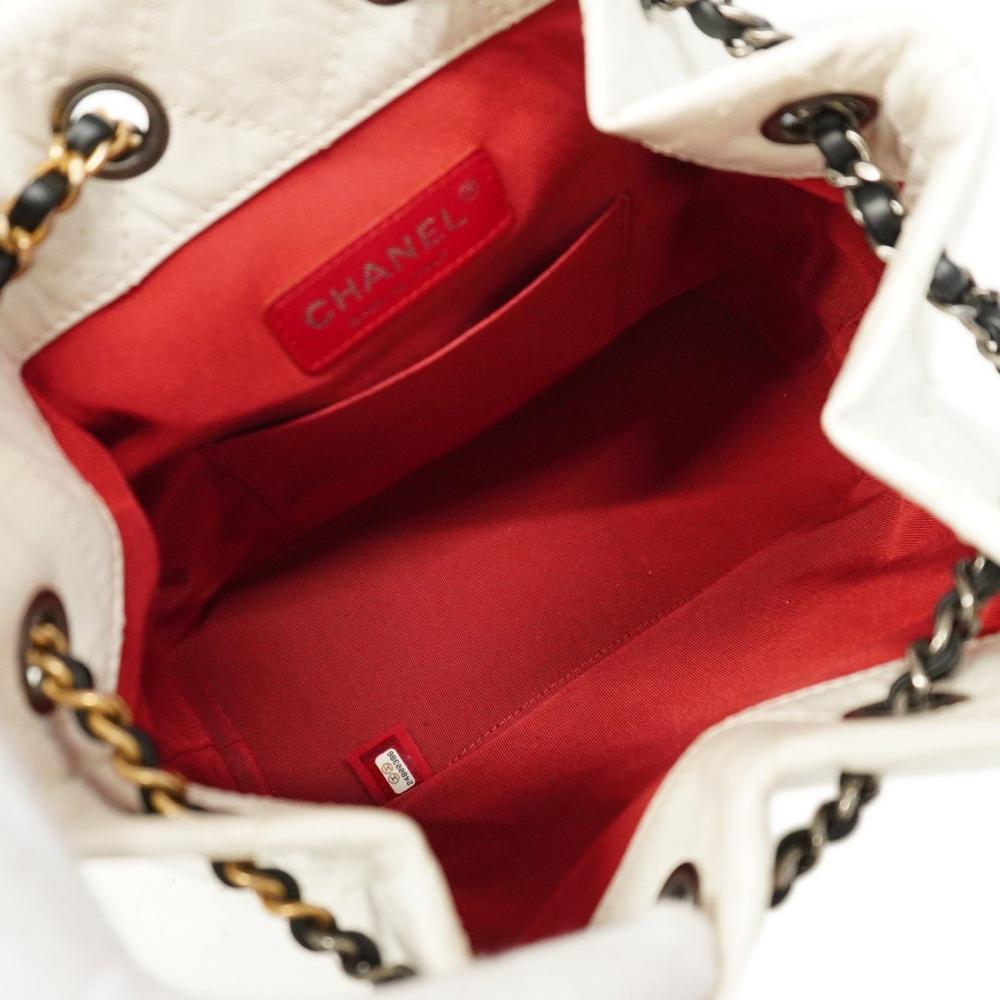 Beige Fabric Chanel Backpack