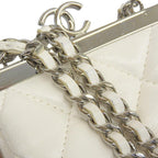 Beige Fabric Chanel Shoulder Bag