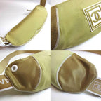 Beige Fabric Chanel Shoulder Bag
