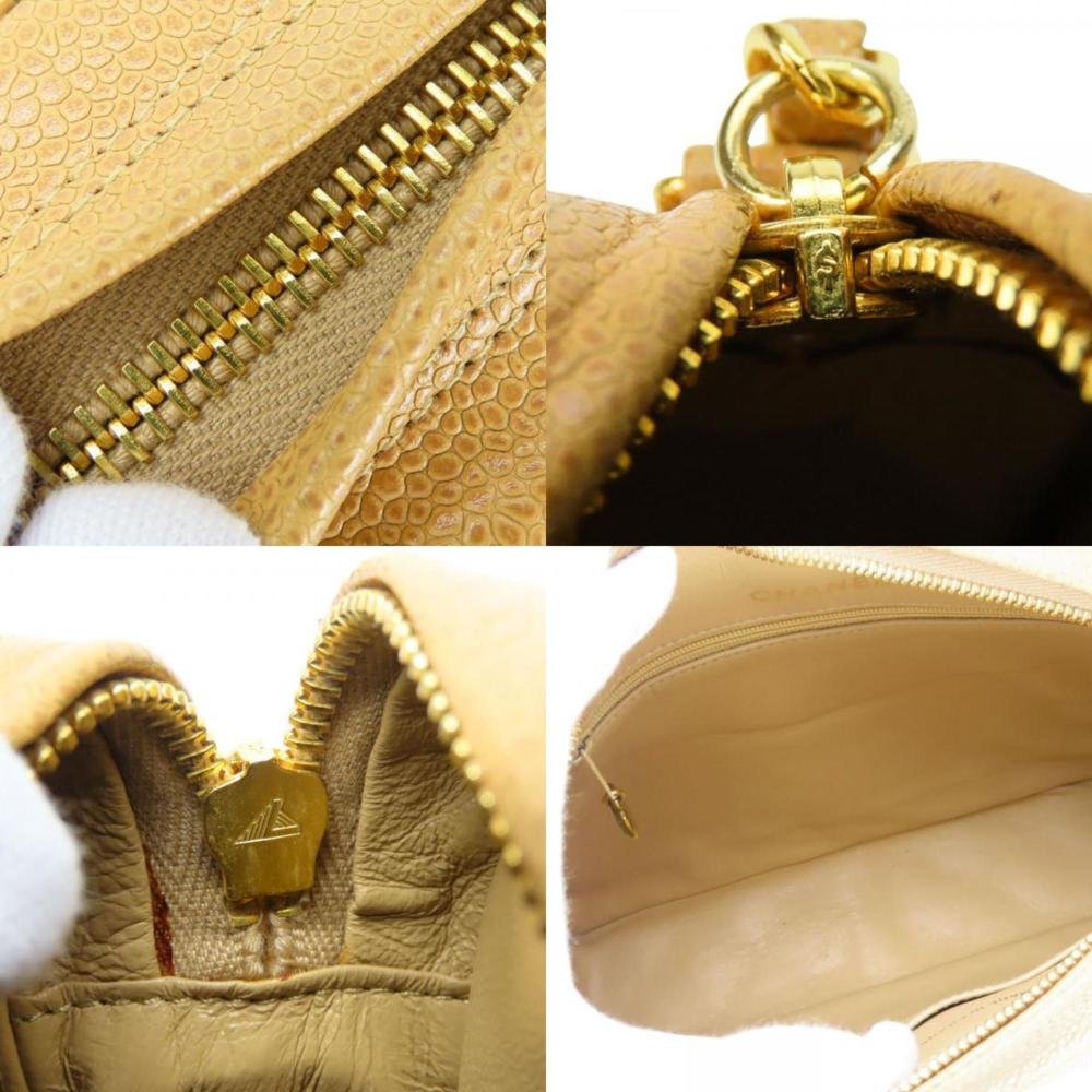 Beige Fabric Chanel Shoulder Bag