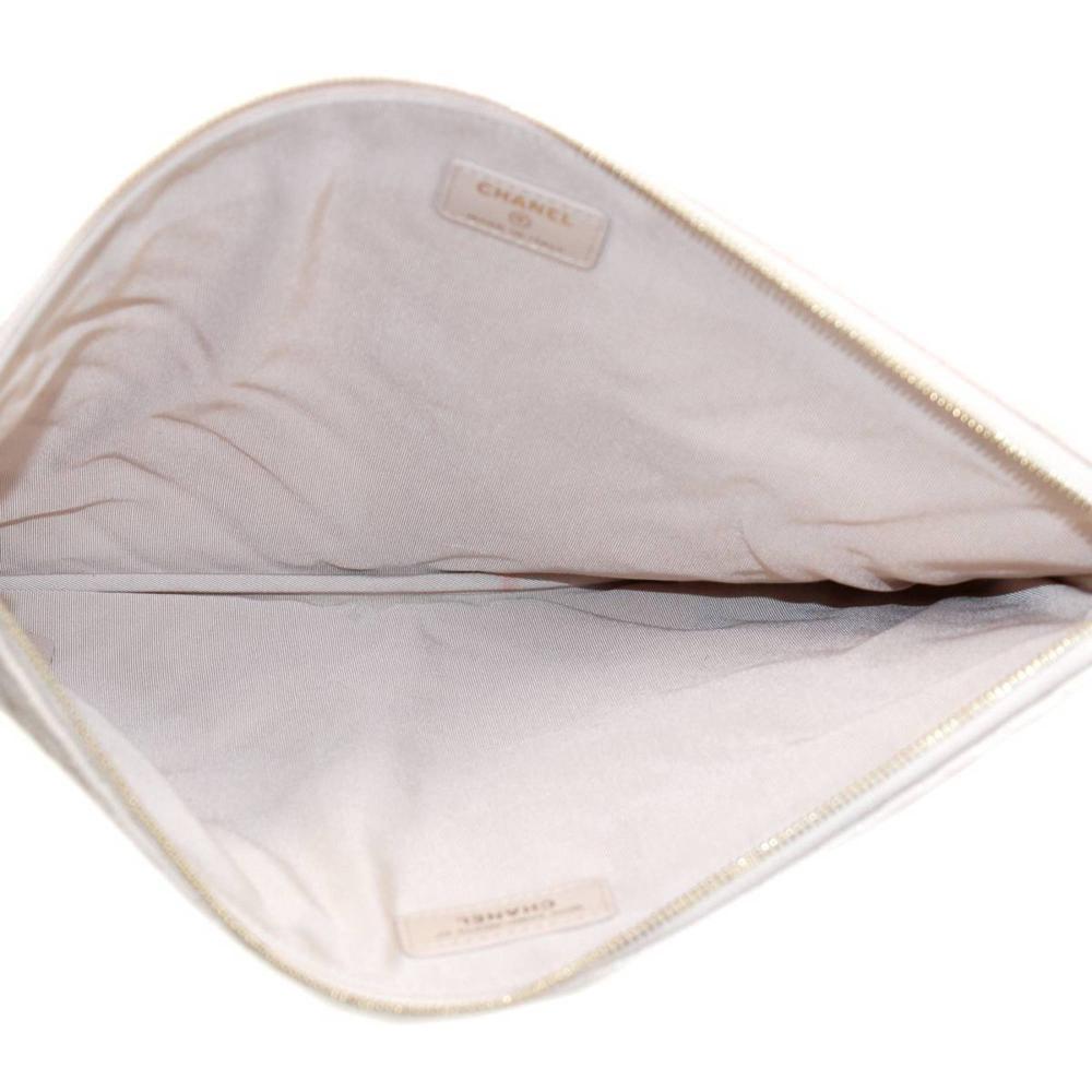Beige Fabric Chanel Travel Bag