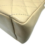 Beige Fabric Chanel Shoulder Bag