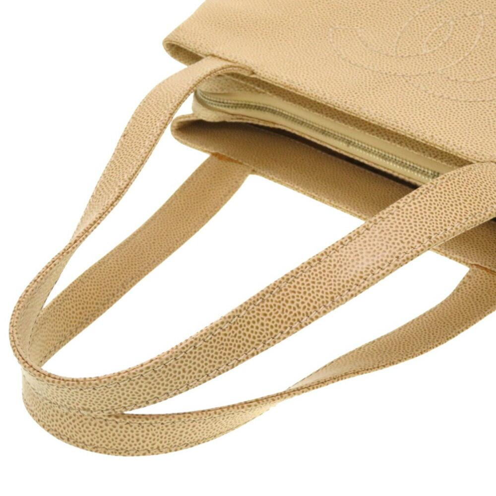 Beige Fabric Chanel Tote