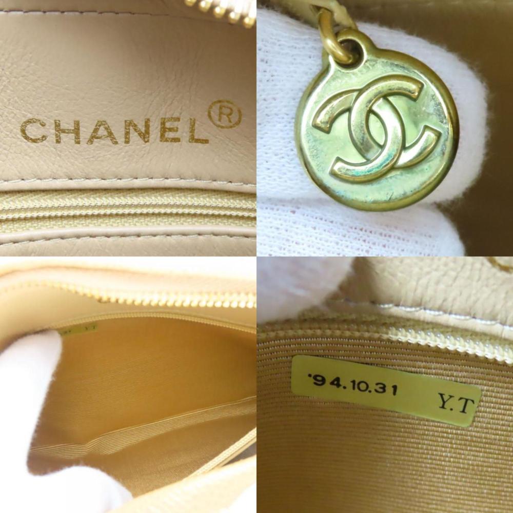 Beige Fabric Chanel Shoulder Bag