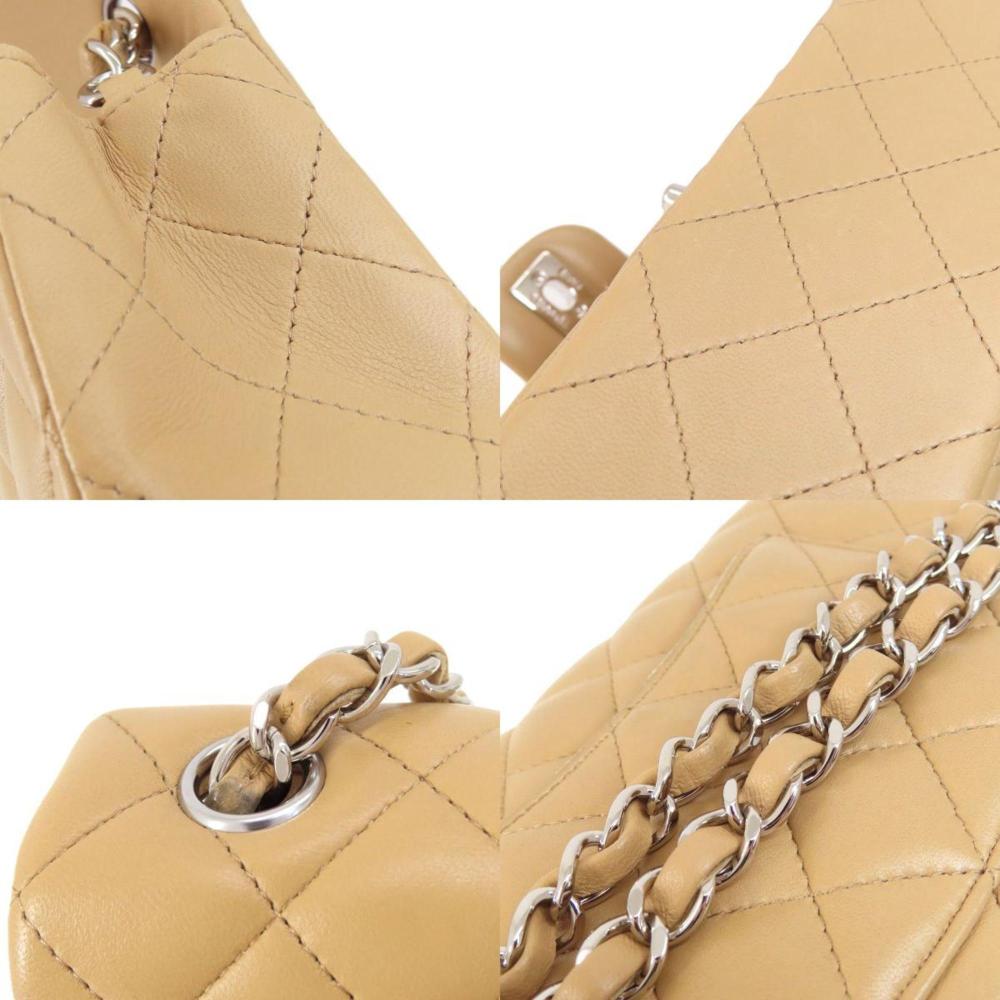 Beige Fabric Chanel Shoulder Bag