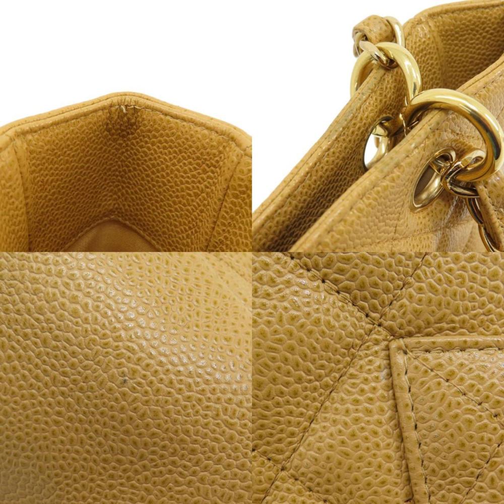 Beige Fabric Chanel Shoulder Bag