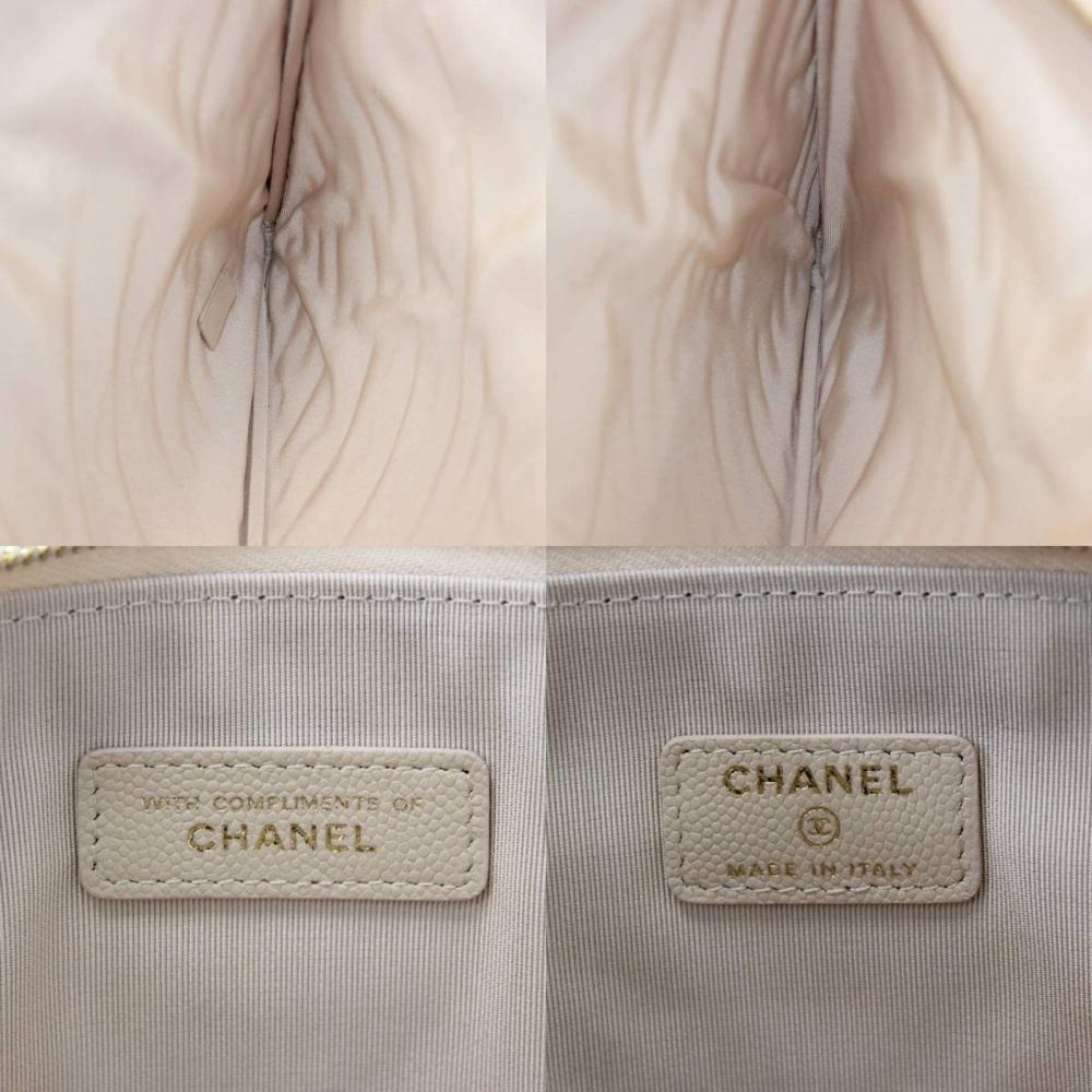 Beige Fabric Chanel Travel Bag