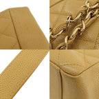 Beige Fabric Chanel Shoulder Bag