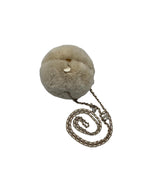 Beige Fur Chanel Crossbody Bag