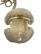 Beige Fur Chanel Crossbody Bag