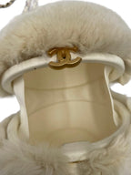 Beige Fur Chanel Crossbody Bag
