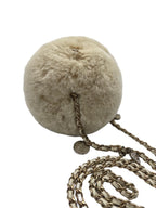 Beige Fur Chanel Crossbody Bag