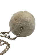 Beige Fur Chanel Crossbody Bag