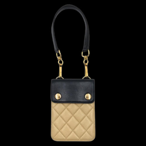Beige Leather Chanel Shoulder Bag