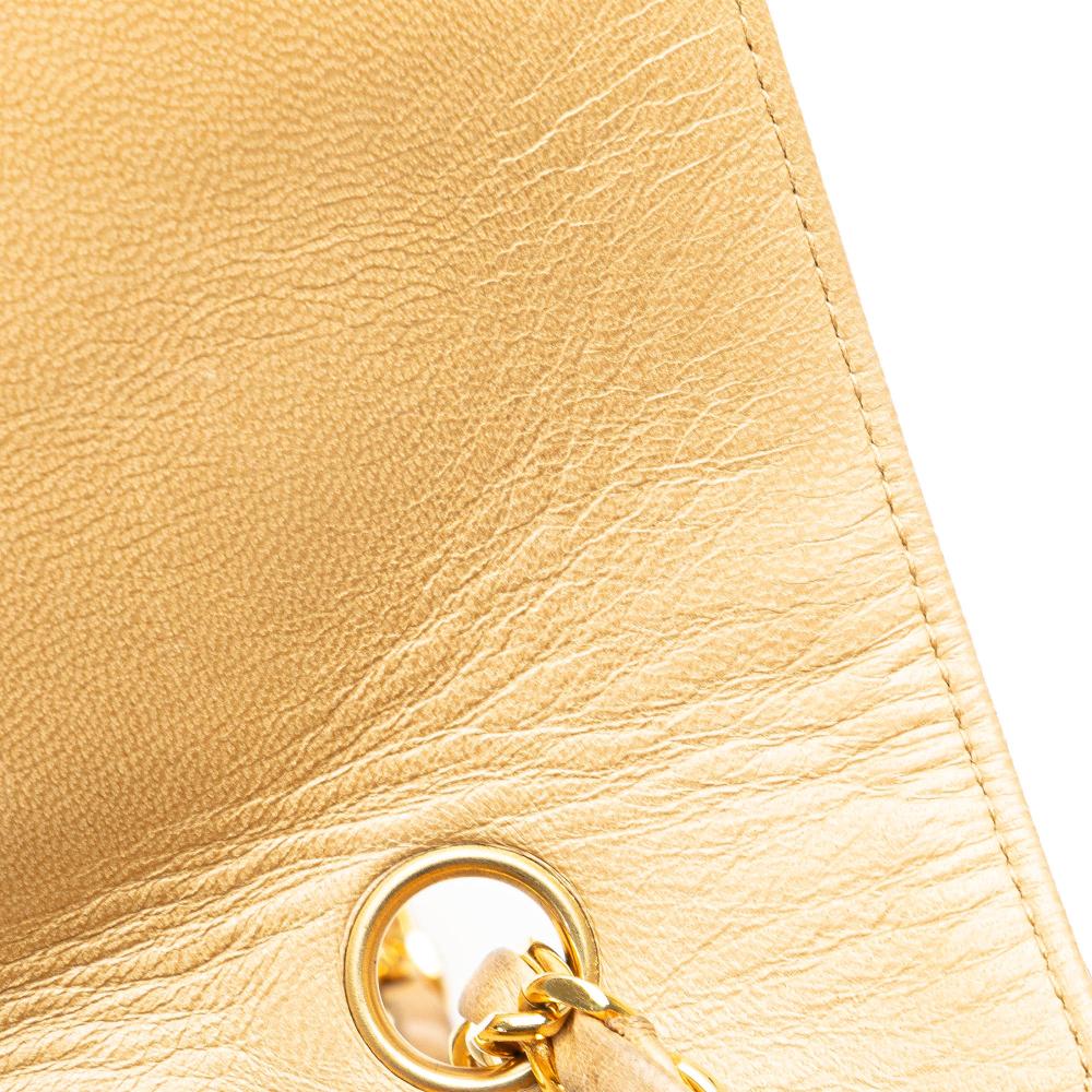 Beige Leather Chanel Flap Bag