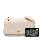 Beige Leather Chanel Crossbody Bag