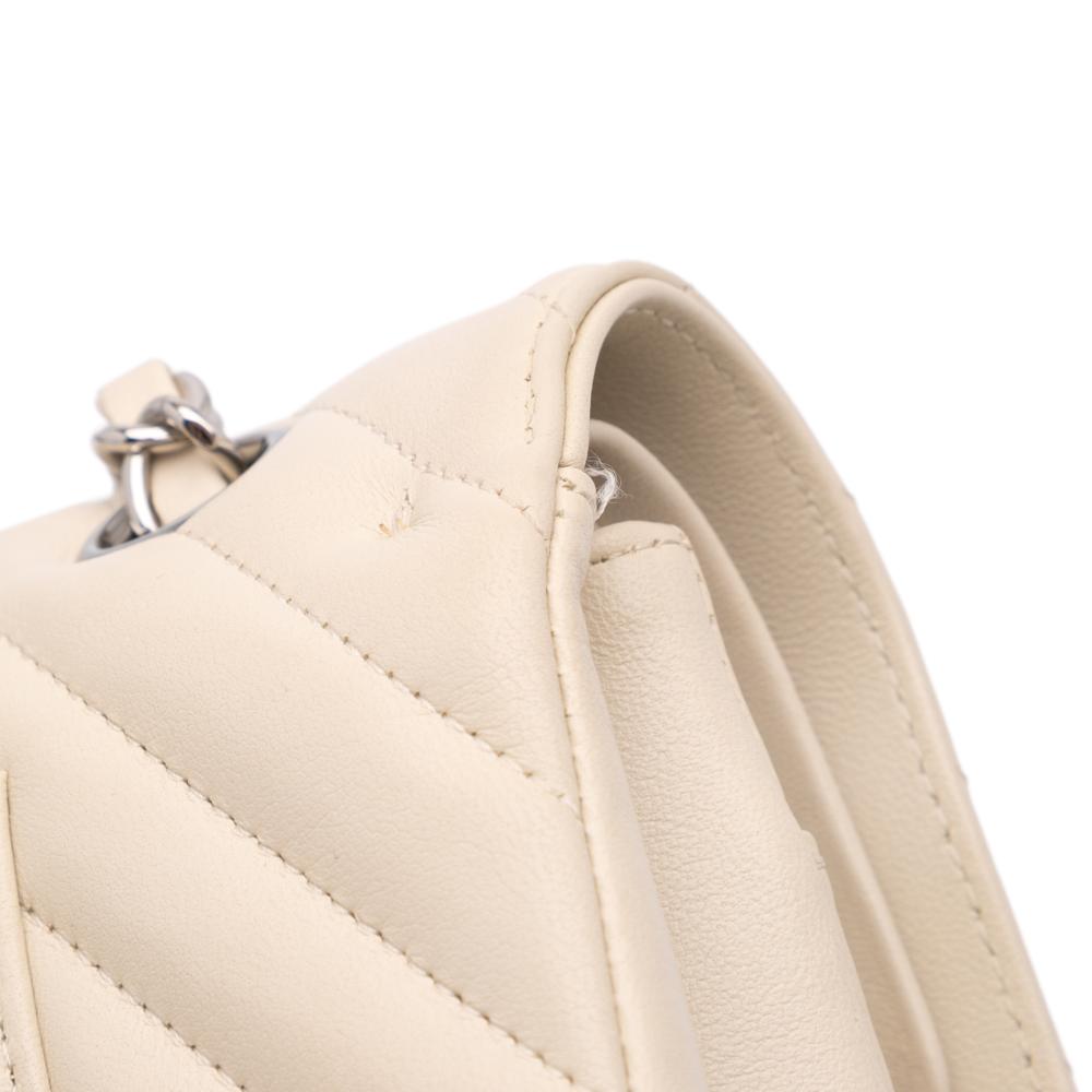 Beige Leather Chanel Flap Bag