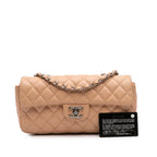 Beige Leather Chanel Flap Bag