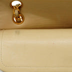 Beige Leather Chanel Flap Bag