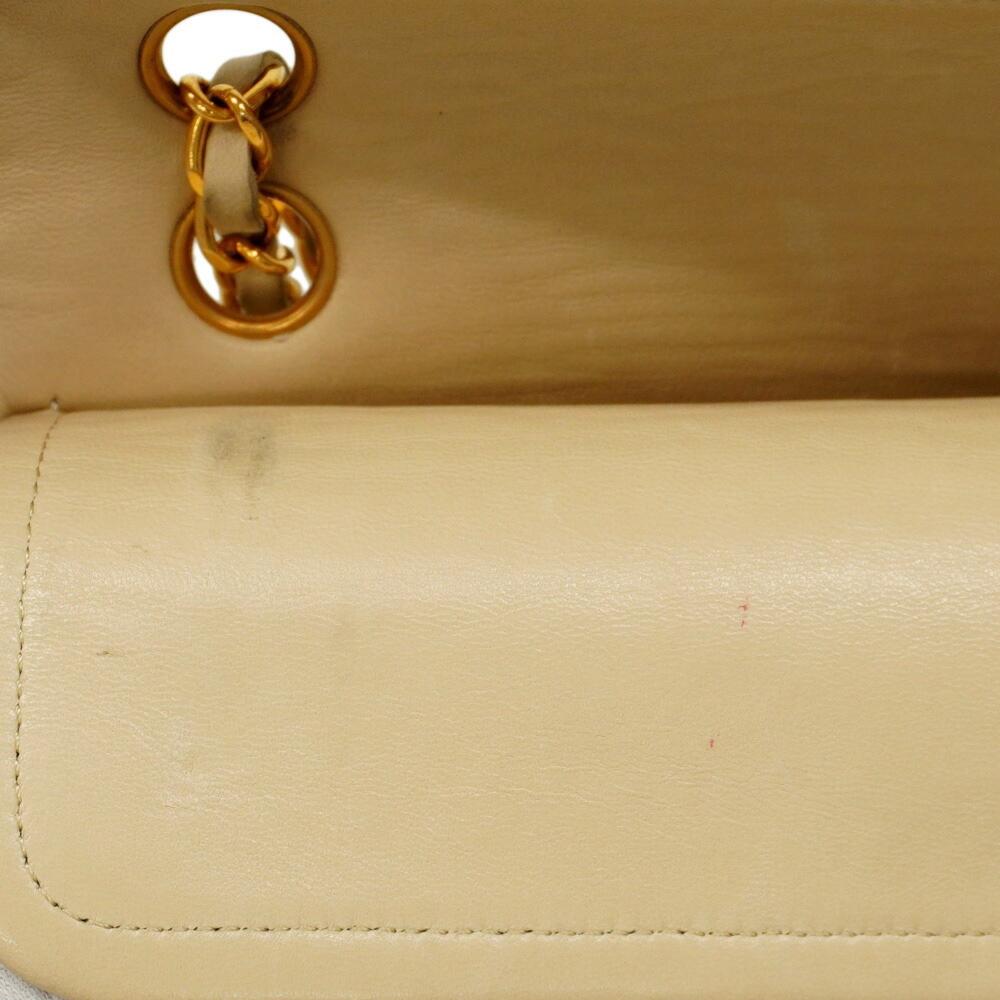 Beige Leather Chanel Flap Bag