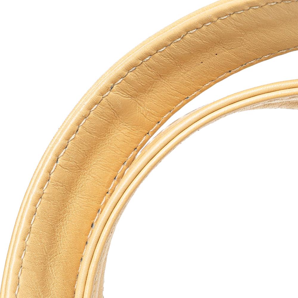 Beige Leather Chanel Flap Bag