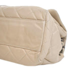 Beige Leather Chanel Flap Bag