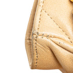 Beige Leather Chanel Shoulder Bag