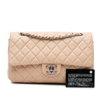 Beige Leather Chanel Flap Bag