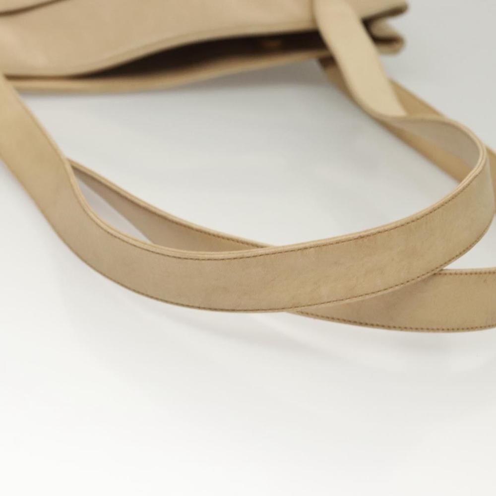 Beige Leather Chanel Shoulder Bag