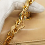 Beige Leather Chanel Shoulder Bag