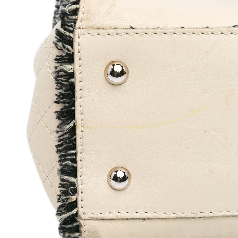 Beige Leather Chanel Flap Bag