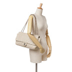 Beige Leather Chanel Flap Bag