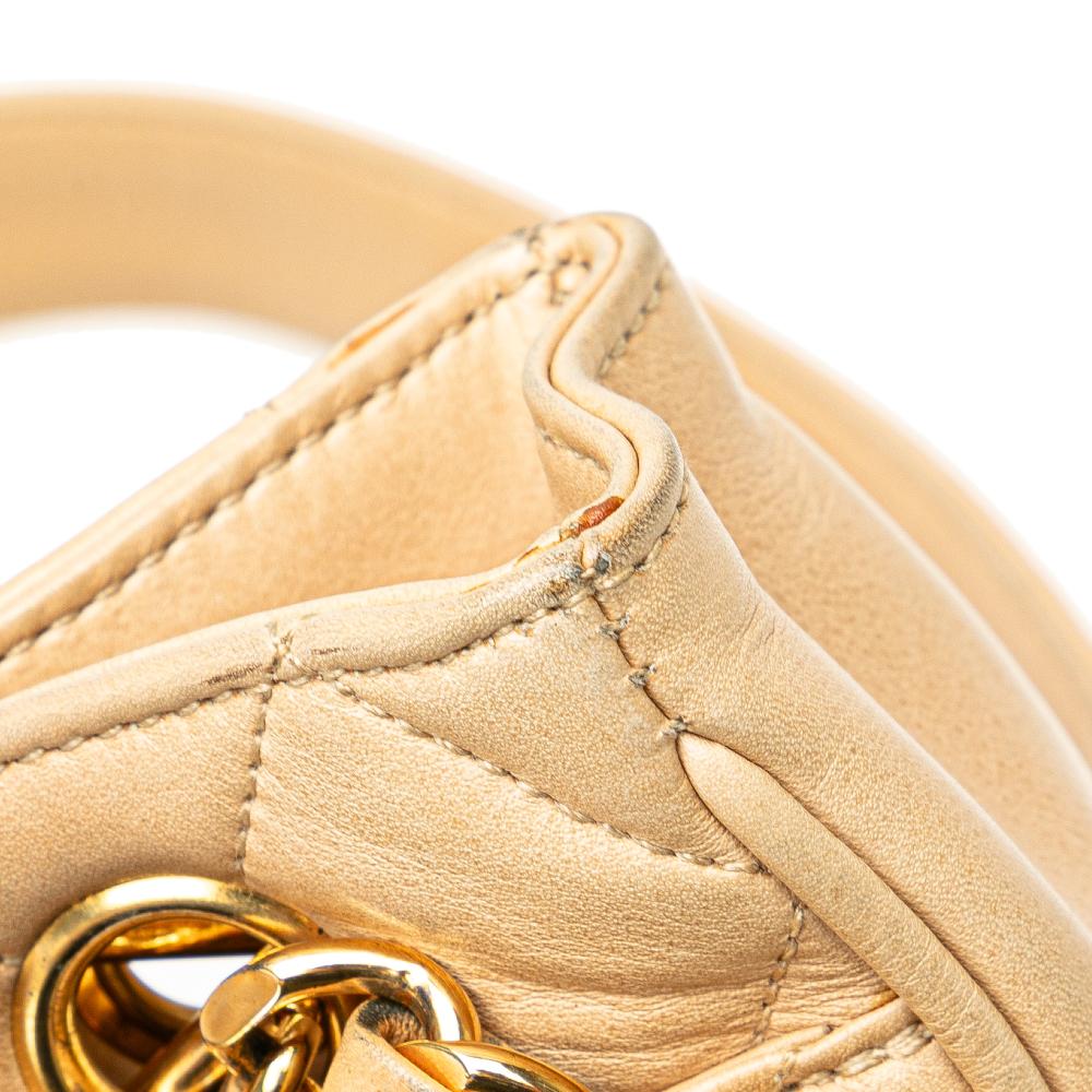 Beige Leather Chanel Shoulder Bag