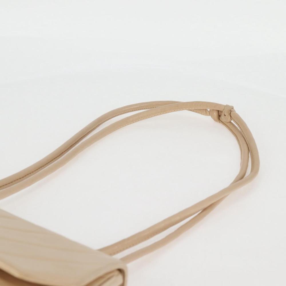 Beige Leather Chanel Shoulder Bag