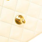 Beige Leather Chanel Flap Bag