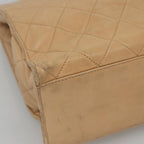 Beige Leather Chanel Shoulder Bag