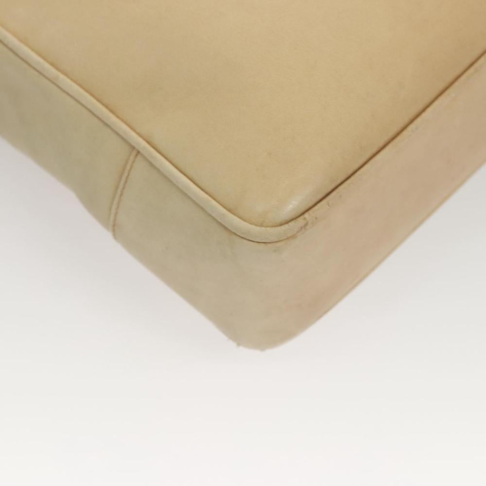 Beige Leather Chanel Shoulder Bag
