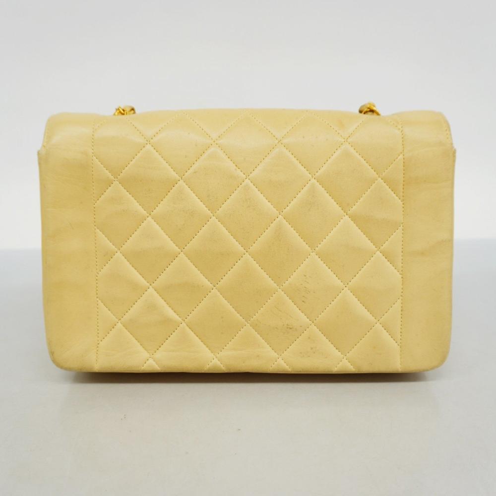Beige Leather Chanel Shoulder Bag