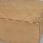 Beige Leather Chanel Shoulder Bag