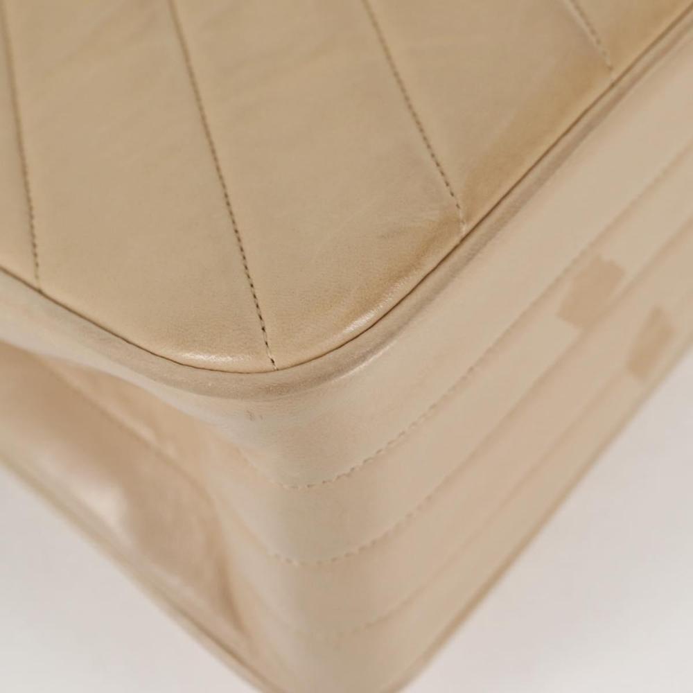 Beige Leather Chanel Shoulder Bag