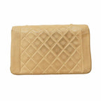Beige Leather Chanel Shoulder Bag
