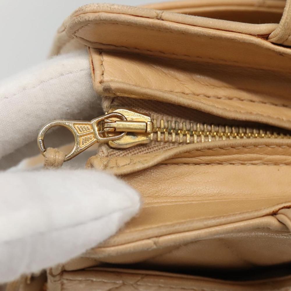 Beige Leather Chanel Shoulder Bag