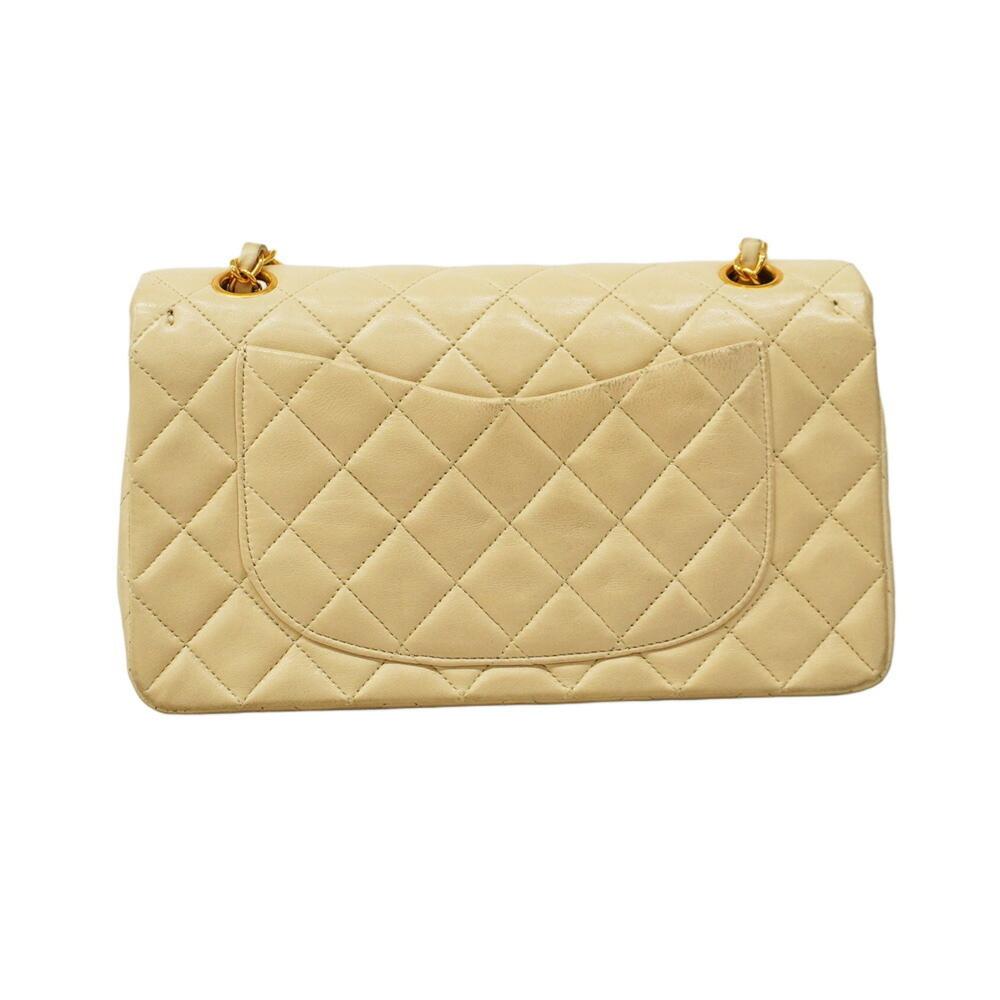 Beige Leather Chanel Flap Bag