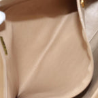 Beige Leather Chanel Shoulder Bag
