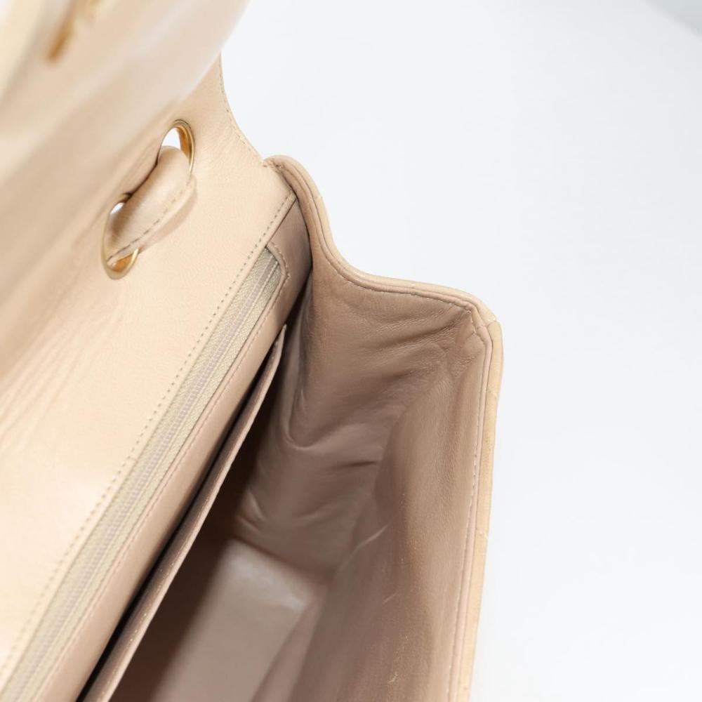 Beige Leather Chanel Shoulder Bag