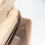 Beige Leather Chanel Shoulder Bag