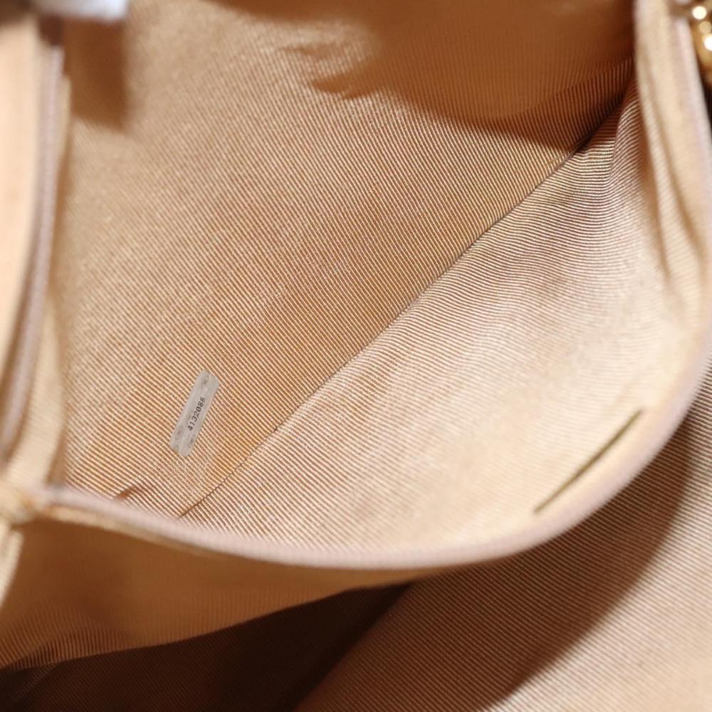 Beige Leather Chanel Shoulder Bag